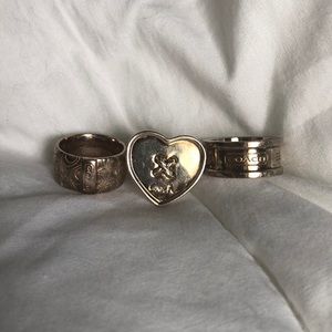 Coach silver rings